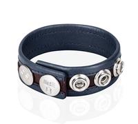 Anillo pene de cuero, ajustable con hanky code - gris