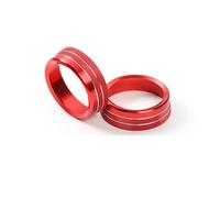 Anillo Perilla De Aire Acondicionado 2 piezas de aluminio Uso apto para interruptor de radio de coche, perilla de ajuste de volumen, moldura decorativa Uso apto para Ford Mustang 2015-2020 Air Conditi