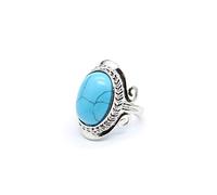 Anillo Personalizado De Cristal Rojo Sandía Estilo Cortesano Para Hombre Y Mujer Con Abertura Ajustable,azul Turquesa