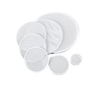 Anillo Protector Decorativo for Altavoces de Coche 2 Pulgadas, Rejilla Altavoz multitamaño, Cubierta Antipolvo (círculo Plateado galvanizado + Red Blanca)(All White)