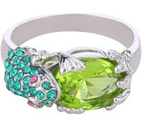 Anillo Rana Verde Anillos Animales Lindos Anillos Góticos Vintage Anillos de Moda para Mujeres Hombres Niñas,8 Professional Process