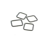 Anillo rectangular de metal no soldado formado con alambre para cinturón, hebilla de cinturón, accesorio de 12 mm a 38 mm (pistola negra, 30 correas de 20 mm)