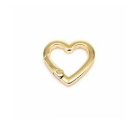 Anillo Redondo con Forma de corazón for Puerta de Resorte, Bolso de Cuero con Apertura, Hebilla de Correa for Bolso, Llavero Colgante, Clip de Cierre de Llave, 5 uds.(Light Gold,Inner Wide 22mm)