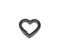 Anillo Redondo con Forma de corazón for Puerta de Resorte, Bolso de Cuero con Apertura, Hebilla de Correa for Bolso, Llavero Colgante, Clip de Cierre de Llave, 5 uds.(Gray Black,Inner Wide 22mm)