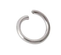 Anillo redondo de metal soldado de calidad marina, Anillos abiertos de acero inoxidable, 200 piezas, plata, varios tamaños, fabricación de joyas