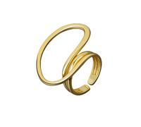 Anillo redondo grande irregular para mujeres y niñas, exagerado, único, en capas, infinito, compromiso, abierto, ajustable, ajuste cómodo, moda, personalidad, joyería minimalista, talla 7-10, Metal