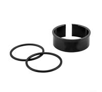 Anillo reductor del pedalier de la bicicleta 24 a 22mm Manguito adaptador para bielas SRAM Aleación de aluminio Parte de bicicleta Plata (negro)