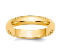 Anillo semicircular de oro amarillo de 14 quilates, 3,5 mm, peso Liite, regalo de joyería para mamá, US 10 | EU 62.5 | DE 20 | JP 20 | UK T 1/2, Metal, Sin piedras preciosas