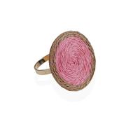 Anillo servilletero Versa Rosa Metal Papel 5 x 4,5 x 5 cm