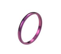 Anillo simple de una sola cola de 2 mm Anillos de pareja Anillos de acero de titanio chapados al vacío y anillos morados Bisutería de moda