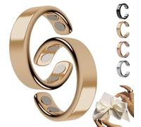 Anillo SöMni para mujer, menopausia, terapia magnética ajustable, adecuado para hombres y mujeres, pérdida de peso, relajación, alivio de la fatiga, Acero inoxidable de zinc (brillo duradero), Sin