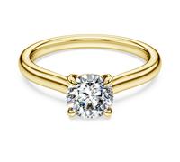 Anillo solitario Eternity, Diamantes creados en laboratorio (peso total de 1,0 quilates), Forma redonda, Oro amarillo de 18 quilates 53