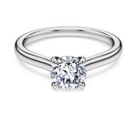 Anillo solitario Eternity, Diamantes creados en laboratorio (peso total de 1 quilate), Forma redonda, Oro blanco de 18 quilates 48