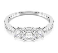 Anillo Stilla Attract, Talla redonda, Blanco, Acabado en tono plateado 55
