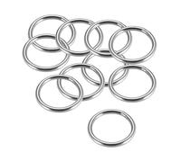 Anillo tórico de acero inoxidable. Anillos tóricos soldados de acero inoxidable 304, plateados, 20-60 mm x 3-5 mm, paquete de 10(30x4mm)