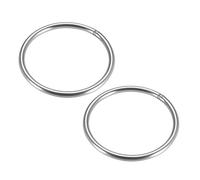 Anillo tórico de acero inoxidable. Anillos tóricos soldados de acero inoxidable plateados 40-100 mm de diámetro interior 3-8 mm de espesor Paquete de 2(50x3mm)