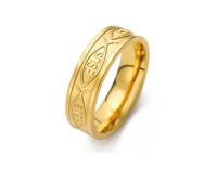 Anillo UNIFT de pez Jesús para mujeres y hombres de acero inoxidable, símbolo simple de Ichthus, anillo cristiano de fe, joyería cristiana (dorado, 8)