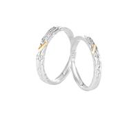 Anillo Unisex, Alianza Plata 925 Plata Oro Estilo Elegante Pareja Ajustable Ideas Regalos Mujeres, Ajustable, Plata 925/1000, No Gemstone