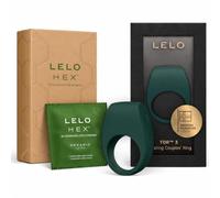 Anillo Vibrador Masculino LELO TOR 2 y Pack de 12 Condones Orgánicos LELO HEX con L-Arginina