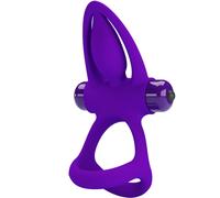 Anillo vibrador Pretty Love - 10 modos, silicona violeta