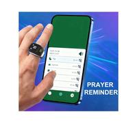 Anillo Zikr Digital Inteligente con Contador , Contador de Oraciones Tasbih para Musulmanes, Recordatorio de Vibración para la Hora de la