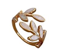 Anillos abiertos con rama de hojas creativas para mujeres Trendy Heart Round Star Feather Tulip Flower Finger Ring Joyas de boda de lujoÚtil y atractivo.