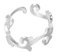 Anillos abiertos de plata de ley 925 con delicado diseño de enredadera, estilo sencillo y único, ideales para niñas y mujeres.