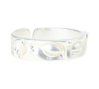 Anillos abiertos unisex de Budas, decoración de media cara, adornos ajustables, accesorio budista para fiestas, adorno llamativo, talla única, como se describe, como se describe