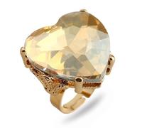 Anillos Abiertos Vintage De Piedras Preciosas Grandes En Forma De Corazón Con Caja De Joyería, Anillos De Dedo Ajustables, Anillos Llamativos Para Mujeres Y Niñas, Joyería De Anillos De Fiesta Gó