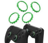 Anillos Acentos de Palancas con Puertas Octogonales Rediseñadas para eXtremeRate Luna Carcasa para ps5 Control y Ghost Carcasa para ps4 Mando Accesorios de Reemplazo-No para Carcasa Estándar(Verde)