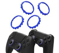 Anillos Acentos de Palancas con Puertas Octogonales Rediseñadas para eXtremeRate Luna Carcasa para ps5 Control y Ghost Carcasa para ps4 Mando Accesorios de Reemplazo-No para Carcasa Estándar(Azul)