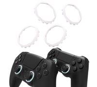 Anillos Acentos de Palancas con Puertas Octogonales Rediseñadas para eXtremeRate Luna Carcasa para ps5 Control y Ghost Carcasa para ps4 Mando Accesorios de Reemplazo-No para Carcasa Estándar(Blanco)