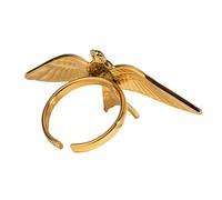 Anillos ajustables de alas de pájaro en acero inoxidable resistente, accesorio portátil para uso diario y ocasiones especiales, personaliza anillos abiertos