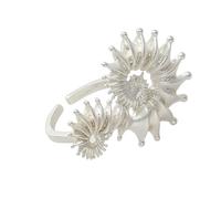 Anillos ajustables de concha geométrica, joyería de aleación inspirada en el mar para bodas, fiestas y accesorios de moda diarios, anillos de aleación ajustables para mujer, joyería de dedo para mujer