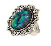 Anillos ajustables de moda con detalle de concha natural, anillos contemporáneos de vástago abierto, perfectos para el uso diario, One Size, como se describe, como se describe