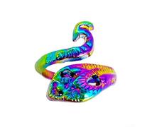 Anillos ajustables hechos a mano de punto de pavo real para guía de hilo de ganchillo, hechos con herramientas de tejer de metal de policarbonato para evitar que el hilo se resbale y mantener la