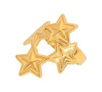 Anillos ajustables simples de dos tonos en forma de estrella para mujeres y niñas, perfectos para el uso diario y ocasiones especiales, anillos de moda, One Size, como se describe, como se describe