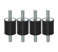 Anillos Amortiguadores 4 Uds M8 amortiguador aislador de goma antivibración para coche montaje bobina soportes amortiguadores para compresores motores VV(25X25 M8 4PCS)