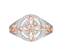 Anillos apilables, anillos de dedo para mujer, de protección de nudo de retorno, aleación de zinc versátil y moderna para niñas, madre, novia, hermana, esposa, amigos, abuela, hogar, viajes