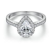 Anillos apilables de plata de ley con circonita cúbica, diseño de lágrima marquesa, piedras de una sola fila para mujer, joyería de regalo, 6