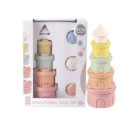 Anillos apilables para, bloques apilables blandos,Juguete apilable sensorial de silicona suave | Desarrollo temprano con sonido BB, juguete educativo para niños y niñas en edad preescolar