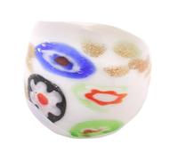 Anillos artísticos de cristal de Murano con incrustaciones únicas de arena dorada, accesorios étnicos para mujeres elegantes a la moda, One Size, como se describe, como se describe