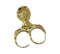 Anillos atrevidos Joyería Diseño de esculpida Accesorio de aleación de bucle abierto con acabado metálico plateado para fiestas, vestimenta diaria Anillos faciales Joyería Accesorio escultórico