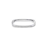 Anillos bohemios para mujer, anillos para mujer de compromiso con diamante creado, plata, oro blanco y Pt950, K 1/2, Oro blanco de 14 quilates, Diamante sintético