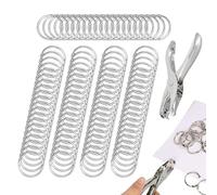 Anillos Bristol - 100 Piezas Accesorios Libro Con Perforador,Anillos para Papel | Para Profesores Oficina En Casa Artistas Planificadores Escritores Proyectos Escolares Presentaciones