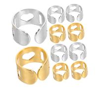 Anillos Cabello para Trenzas 120 Piezas Metal Dorado y Plata