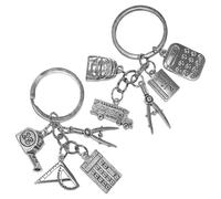 Anillos Clave De Calculadora De 2 Piezas, Decoraciones Creativas, Adornos Retro De Moda, Decoraciones Coles De Bolsas Clave.