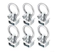 Anillos colgantes multifuncionales de acero inoxidable para aplicaciones prácticas y soluciones elegantes de decoración del hogar (6 piezas)