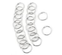 Anillos con bisagras de metal 20PCS |Anillos de carpeta protegidos contra el deslustre con revestimiento de metal |Llaveros divididos para álbumes/álbumes de recortes/documentos (25mm)