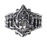 Anillos con diseño de castillos medievales, joyería elegante para mujeres y hombres, unisex, regalo Kirsite, resistente, ajuste cómodo, anillos góticos